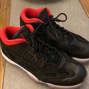 Mens size 8 Jordan’s, fits womens 10. Worn one time! My kids just love to shop